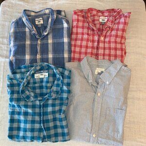 Bundle of 4 Old Navy Long Sleeve Button Down Shirts